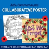 3D Collaboration Poster Activity | Veteran's Day, Remembra