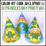 3D Color by Code Saint Patricks Day Stand Up Character or 