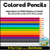 3D Colored Pencils Clipart for Commercial Use