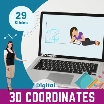 Preview of 3D Coordinate Plane Digital Lesson with Easel Activities CCSS.5.G.A.1