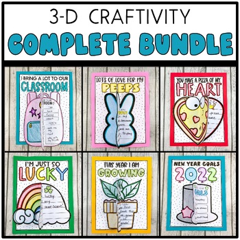 Preview of 3D Craft BUNDLE | Holiday Writing