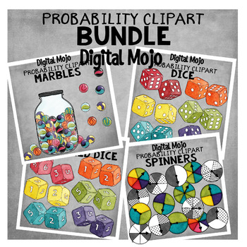 Preview of Probability Clipart Bundle (Spinners, Marbles and Dice)
