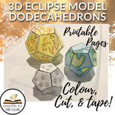 3D Eclipse Model Dodecahedrons, Activity, Math, Art, Build