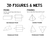 3D Figures and Nets Cheat Sheet