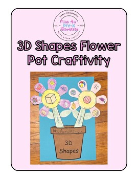 Preview of 3D Flower Craftivity - Cubes and Spheres