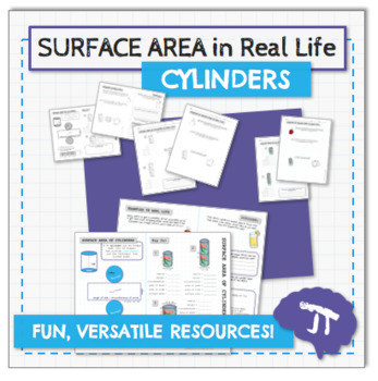 Preview of 3D GEOMETRY IN REAL LIFE Surface Area of Cylinders