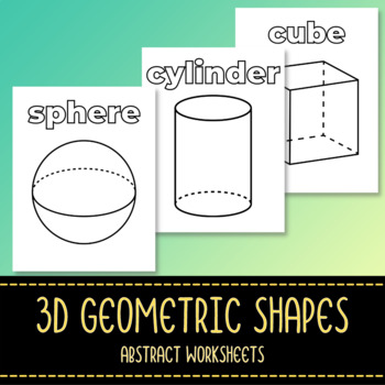 Preview of 3D Geometric Shapes Posters - Math Class Learning Method Sheets