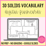3D Geometric Solids Digital Vocabulary Flashcards - Distan