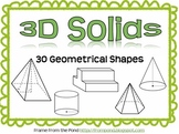 3D Geometrical Solids (Clip Art to Copy/Paste)