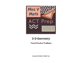 3D Geometry ACT Prep Problems