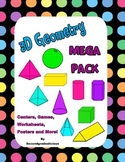 3D Shapes Centers and Activities for Geometry