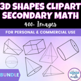 3D Geometry Shapes Clipart - Math and Images for Secondary Math
