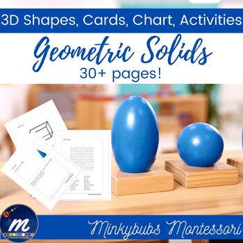 Preview of 3D Geometry Solids Cards & Posters Math Word Wall Flashcards and Activities