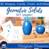 3D Geometry Solids Cards & Posters Math Word Wall Flashcar