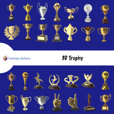 3D Golden Trophy PNG