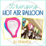 3D Hanging Hot Air Balloon in Spanish