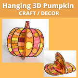 3D Hanging Pumpkin Craft | Perfect for Fall and Halloween 