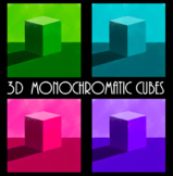 3D Monochromatic Cubes (Art Project & Presentation)