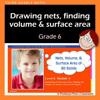 Preview of 3D Nets, Volume and Surface Area PPT 604 Think Bubble Mathematics (US)