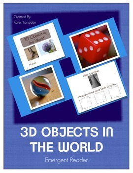 Preview of 3D Objects Emergent Reader Book