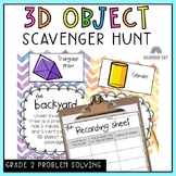 3D Objects Problem Solving - Shape Scavenger Hunt - Grades 2-3