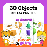 3D Objects Posters | Classroom Decor | Numeracy Displays b