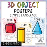 3D Objects Posters Kindergarten