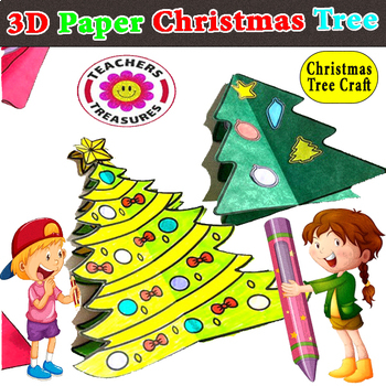 Christmas 2D Shape Paper Crafts for Kids Graphic by tshirtzone83