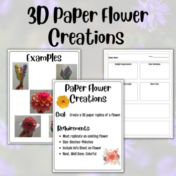 Preview of 3D Paper Flower Creations