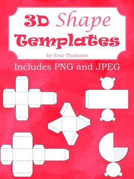 Preview of 3D Paper Templates ~ Worksheets and Images