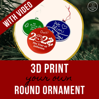 Preview of 3D Print Your Own Round Ornament | A Step-by-Step Tinkercad Tutorial