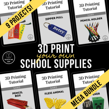 Preview of 3D Print Your Own School Supplies Mega Bundle