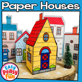 3D Printable Paper Houses Template Craft Activity