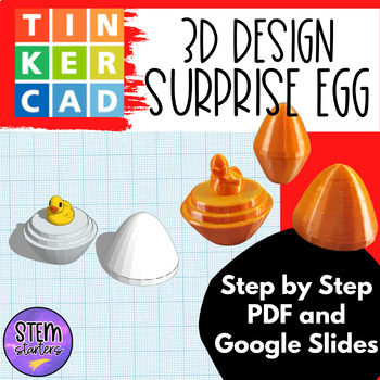 Preview of 3D Printing Easter Egg Surprise Egg Tinkercad Lesson Plan