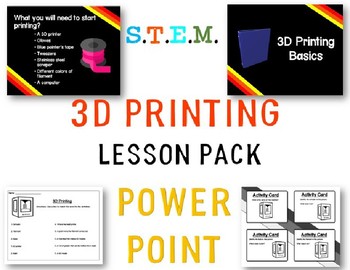 Preview of 3D Printing Lesson Pack (STEM)