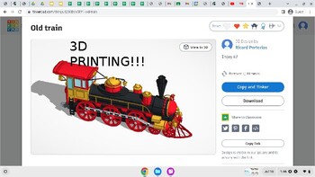 Preview of 3D Printing Lesson Plan Slide Show for Tinkercad-Students make a key chain