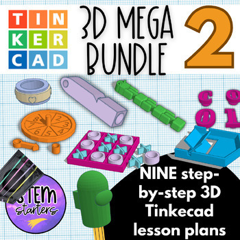 Preview of 3D Printing MEGA BUNDLE 2.0 || 9 Week Curriculum || Tinkercad Step by Step 9