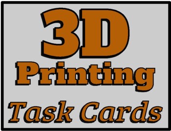 Preview of 3D Printing Task Cards (30) for a Makerspace or STEM  #3dprinting #makerspace