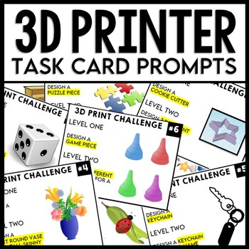 Preview of 3D Printing Task Card Prompts