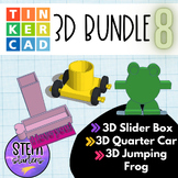 3D Printing Tinkercad Mini-Bundle 8 Quarter Car, Jumping F