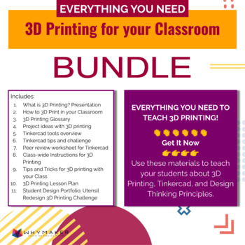 Preview of Everything to 3D Printing with your Classroom! - Bundle