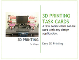 3D Printing task cards (4) for Makerspace