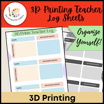 Preview of 3D Prints Printing Teacher Log Sheets - 3D print settings records