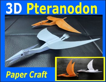 Preview of 3D Pteranodon | Dinosaur Craft | Flying Reptile Craftivity