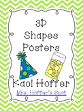 3D Real Shapes Poster {Chevron Print}