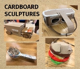 3D Recycled Cardboard Sculpture Art Lessons | PP, Techniqu
