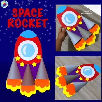 Preview of 3D Space Rocket Crafts Outer Spaceship Shuttle Craft Solar System Bulletin Board