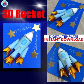Preview of 3D Rocket Science Project Outer Space Stars Craft Planets Exploring Solar System