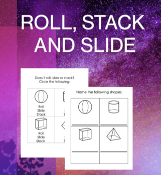 Preview of 3D SHAPES ROLL, STACK AND SLIDE