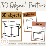 3D Shape / 3D Objects Posters | DESERT NEUTRAL | Boho Vibe